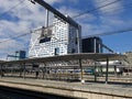 Platform of the renewed trainstation of Utrecht Centraal in the Netherlands. Royalty Free Stock Photo