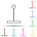 platform scale multi color style icon. Simple thin line, outline vector of measuring Instruments icons for ui and ux, website or Royalty Free Stock Photo