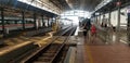 the platform of the Semarang Poncol train station Royalty Free Stock Photo