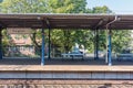 The platform of Sopot main train station, Poland. Royalty Free Stock Photo