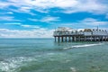 Platform on supports in the sea near the shore