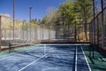 Platform paddle tennis court at private suburban club