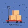 Platform trolleys delivery service icon