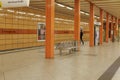 The platform of the U-bahn Berlin Schillingstrasse Metro Station. Berlin, Germany. Royalty Free Stock Photo