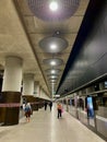 Platform at Woolwich underground station, Elizabeth Line, London. UK.