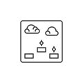 Platformer Video Game outline icon. Platform Game sign