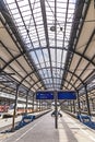 Platforms in the classicistic railway station in Wiesbaden