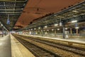 Platforms of the Paris-Est station at night