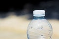 Platic water bottle with plastic stopper - image with copy space Royalty Free Stock Photo
