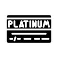 platinum card bank payment glyph icon vector illustration Royalty Free Stock Photo