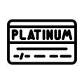 platinum card bank payment line icon vector illustration Royalty Free Stock Photo