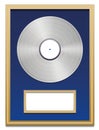 Platinum Certified Platin Record Plaque Blank Frame Royalty Free Stock Photo