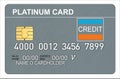 Platinum credit card Royalty Free Stock Photo