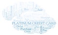 Platinum Credit Card word cloud. Royalty Free Stock Photo