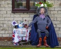 Platinum Jubilee Queen Elizabeth II Scarecrow in Yorkshire, UK