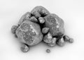 Platinum NUggets Royalty Free Stock Photo