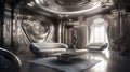 Platinum & Pewter: Futuristic Luxury with Stunning Digital Art Wallpaper