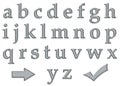 Platinum Plastic Chrome Alphabet