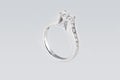 Platinum ring with diamonds Royalty Free Stock Photo
