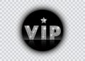 Platinum symbol of exclusivity the label VIP with glitter. Very important person VIP icon on white background Sign of exclusivity