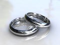 Platinum wedding bands - fine jewelry Royalty Free Stock Photo