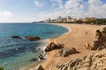 Platja d`Aro Beach in Costa Brava Royalty Free Stock Photo