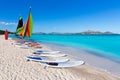 Platja de Muro Esperanza beach Alcudia Bay Majorca Royalty Free Stock Photo