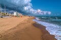 Platja de Xeraco sandy beach between Gandia and Cullera Spain Royalty Free Stock Photo