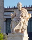 Plato, the Greek philosopher in front of the national academy of Athens, Greece.