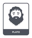 plato icon in trendy design style. plato icon isolated on white background. plato vector icon simple and modern flat symbol for Royalty Free Stock Photo