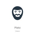 Plato icon vector. Trendy flat plato icon from greece collection isolated on white background. Vector illustration can be used for
