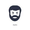 plato icon on white background. Simple element illustration from greece concept