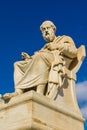 Statue of ancient greek philosopher Plato in the Academy of Athens in Greece