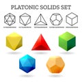Platonic 3d shapes Royalty Free Stock Photo