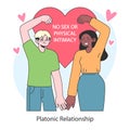 Platonic relationship concept. Affection without romance or physical intimacy