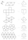 Platonic Solids Craft Pattern Template