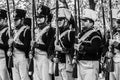 Platoon of french napoleonic soldiers - Black and white