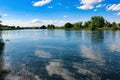 Summer Sky over the North Platte River near Guernsey in Southeastern Wyoming. Royalty Free Stock Photo