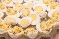 Platter of Boiled and Devilled Eggs on a Platter Royalty Free Stock Photo