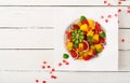 Platter fruits and berries. Royalty Free Stock Photo