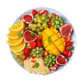 Platter fruits and berries. Royalty Free Stock Photo