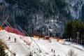 Platter lift and ski lift chair in resort Chopok Juh, SLovakia