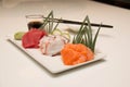 Platter of sashimi sushi with tuna and salmon Royalty Free Stock Photo