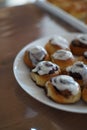 Delicious pastries on a platter