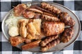 Traditional Serbian mix of the grilled meat - Mesano meso Leskovacki voz