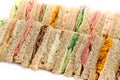 A Platter of Triangular Sandwiches Royalty Free Stock Photo