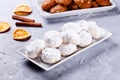 Platters Of Homemade Greek Kourabiedes And Melomakarona