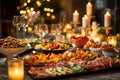 platters of hors doeuvres on a festive table