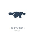 platypus icon in trendy design style. platypus icon isolated on white background. platypus vector icon simple and modern flat Royalty Free Stock Photo