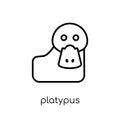 Platypus icon. Trendy modern flat linear vector Platypus icon on